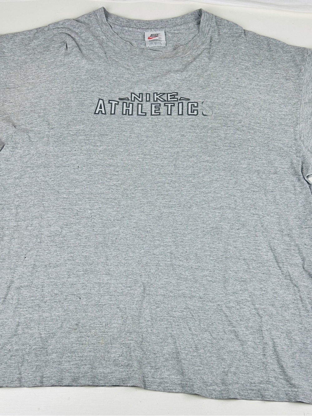 Nike Athletics Tee Vintage 90s Y2K Made In USA Streetwear Gray